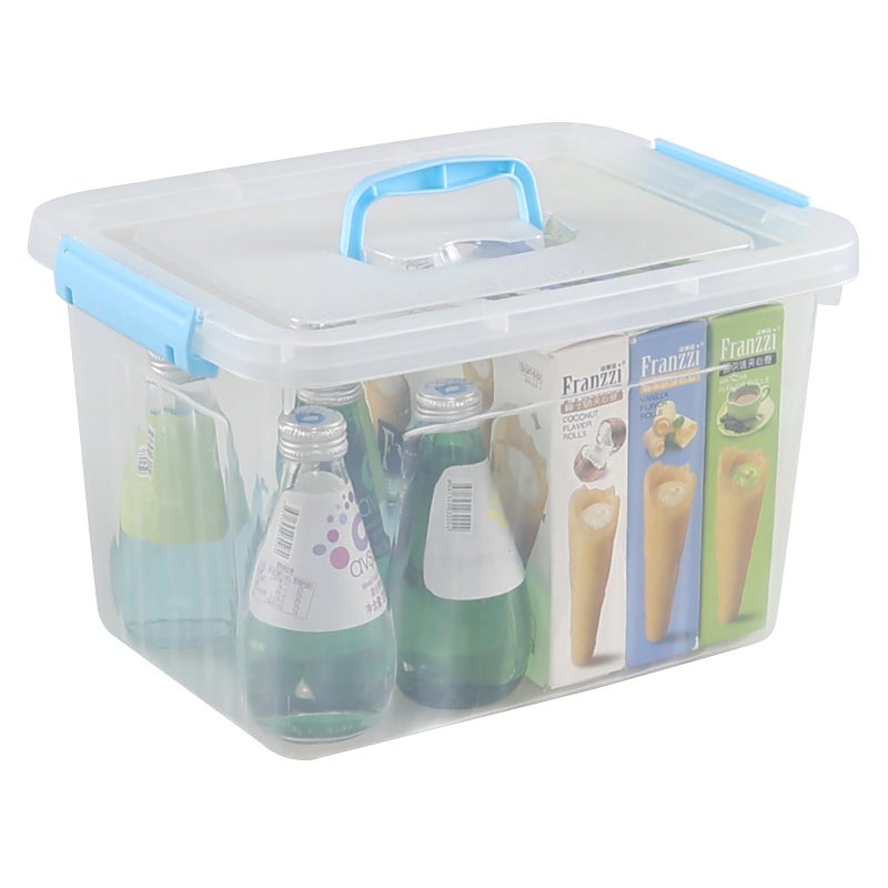 Utiao 12 Quart Plastic Bin with Handles, Clear Latching Storage Box, 1 Pack - Image 3